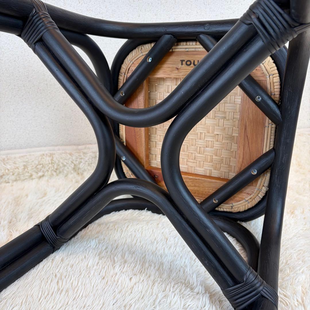 送料無料 TOU SR Stool black ラタン スツール 黒 藤 ②