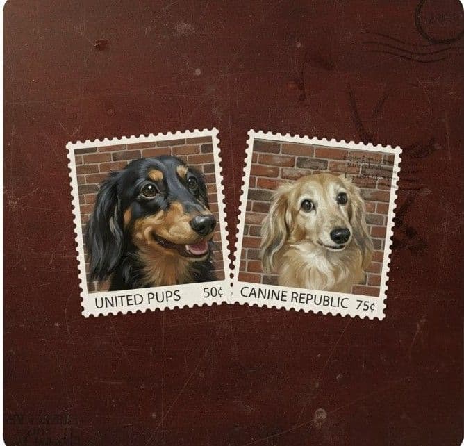 犬イラストお出かけバック