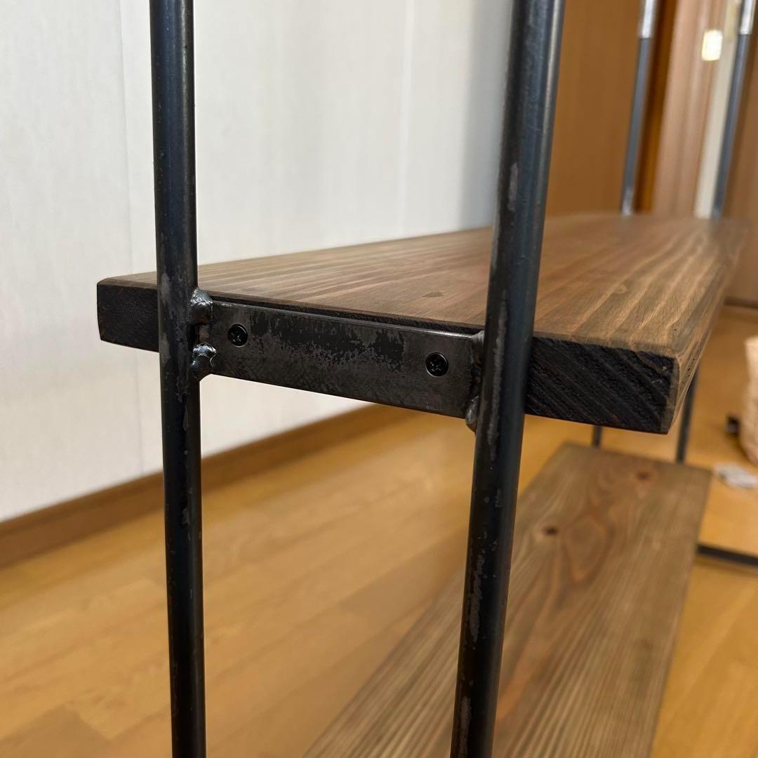 ☆2段棚　ラック　アンティーク風　ハンドメイド　　アイアン家具