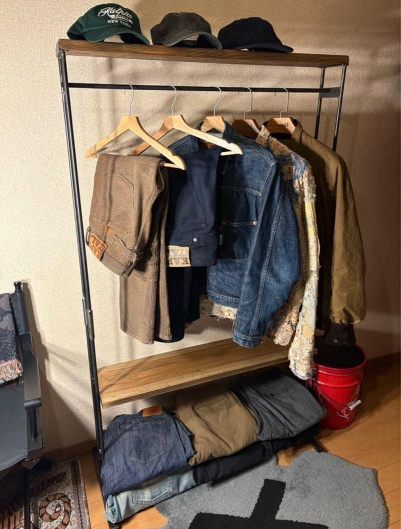 ☆2段棚　ラック　アンティーク風　ハンドメイド　　アイアン家具