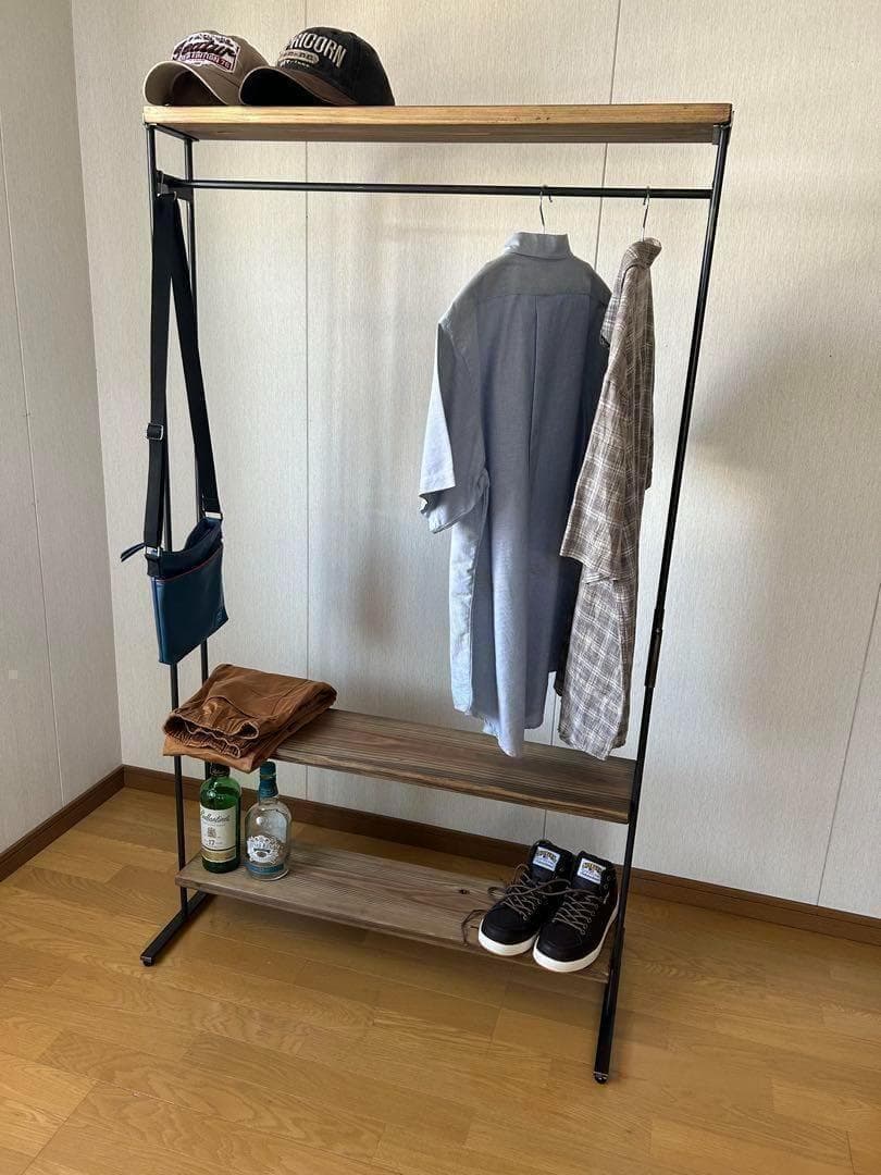 ☆2段棚　ラック　アンティーク風　ハンドメイド　　アイアン家具