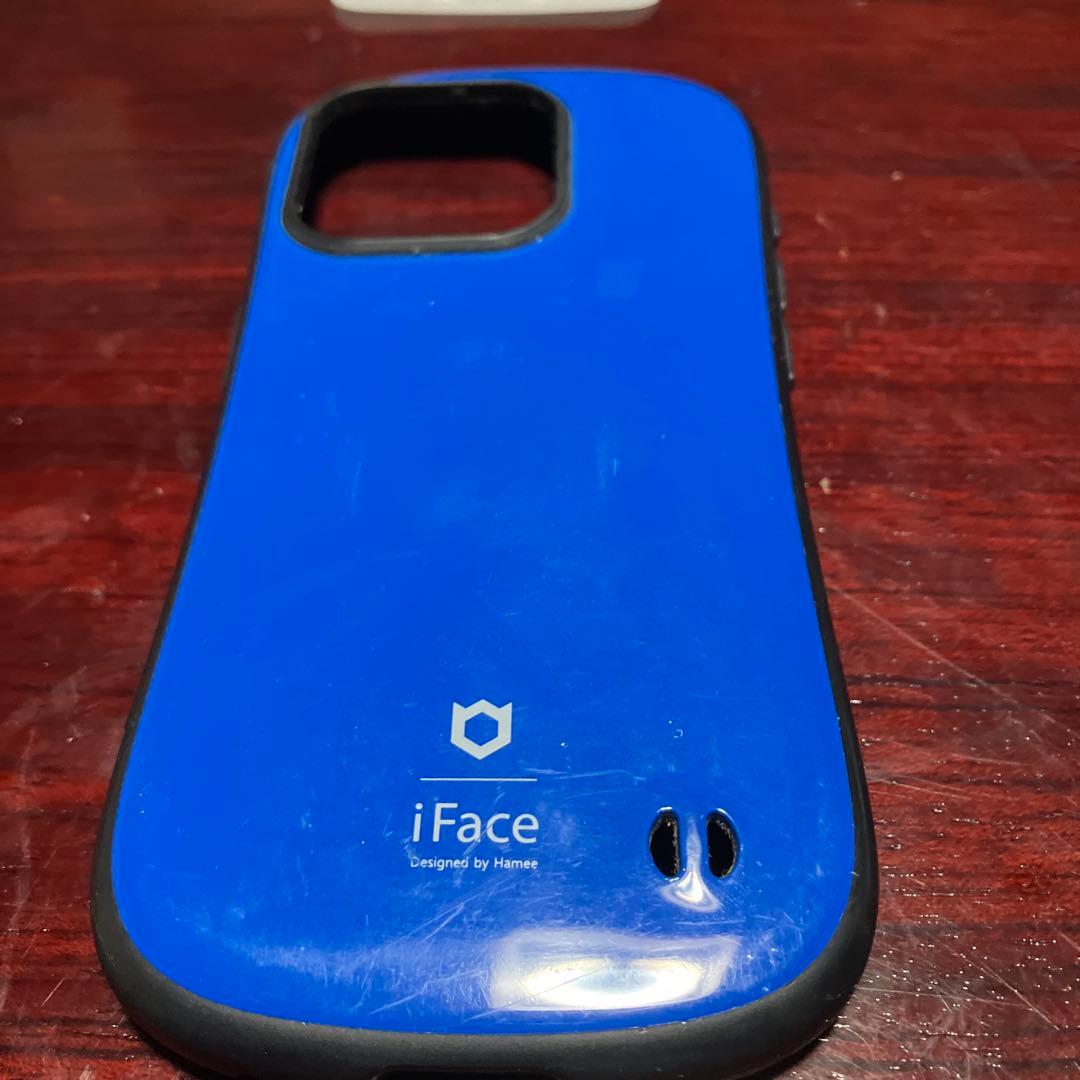 iPhone 15 Pro ブルーチタニウム 本体　iFace ケース付き