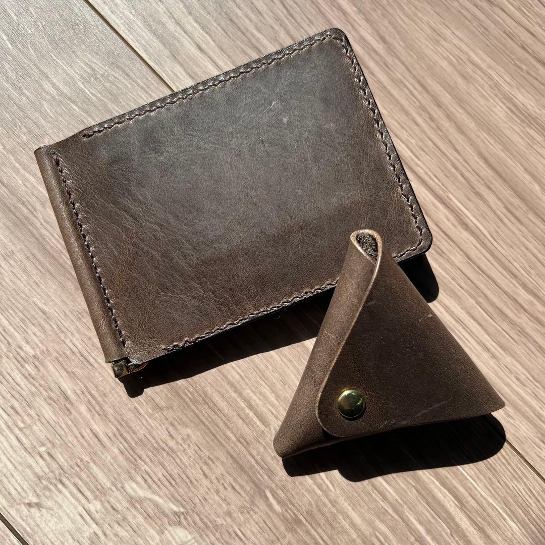 マネークリップ/ケース/セット売り/ミッスーリレザー使用