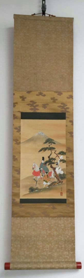 東くだ里の図　大和絵掛軸　Y279