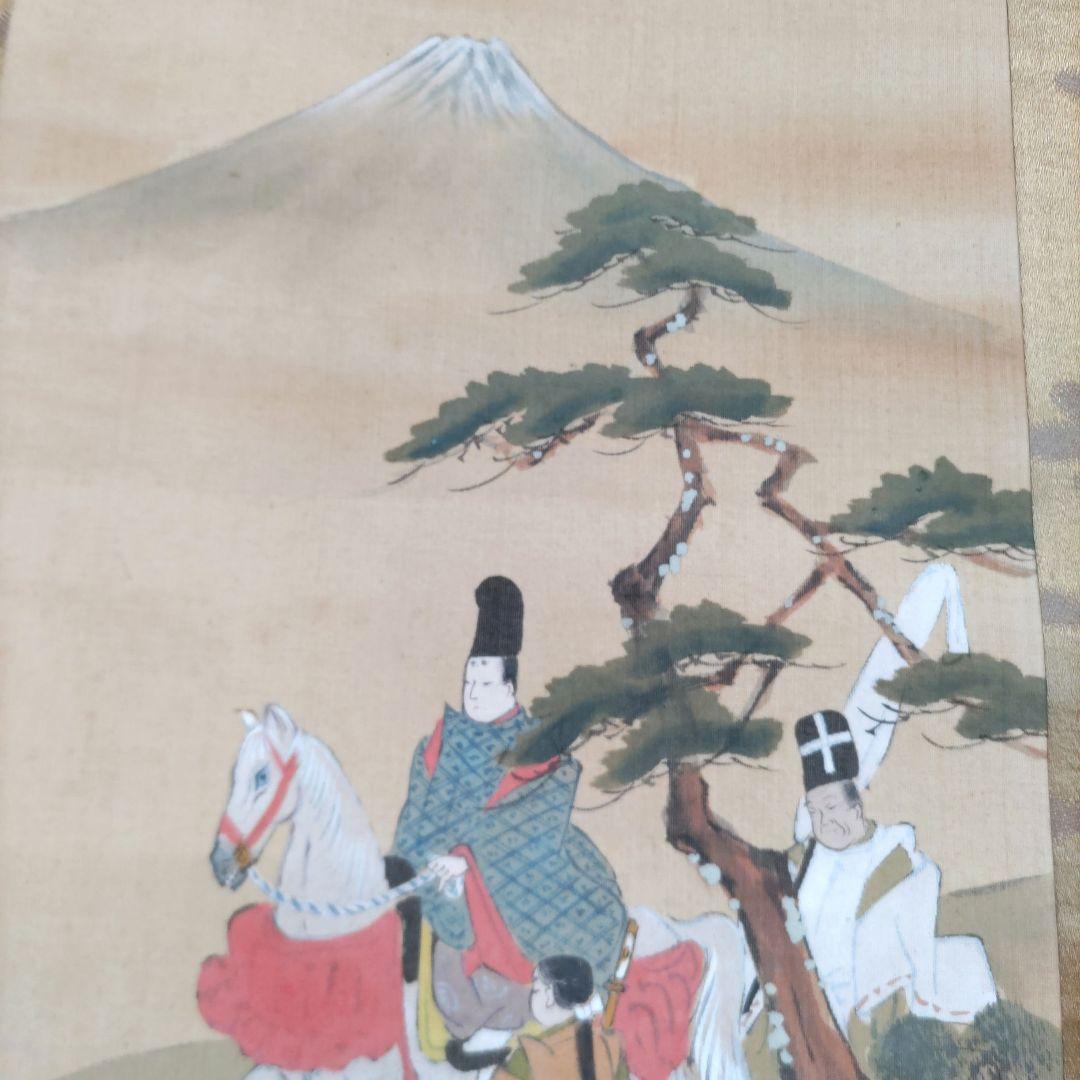 東くだ里の図　大和絵掛軸　Y279