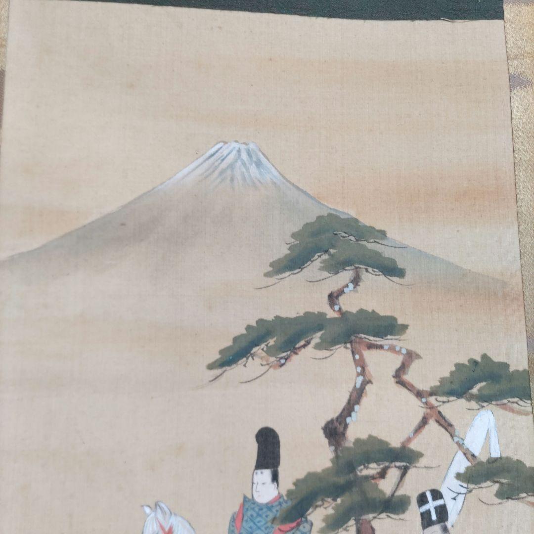 東くだ里の図　大和絵掛軸　Y279