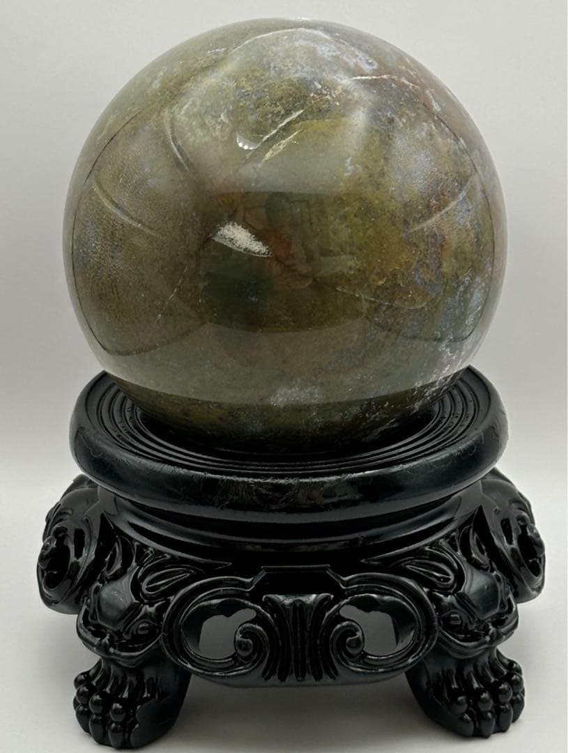 モスアゲート＊9.1cm大玉スフィア＊パワーストーン天然石