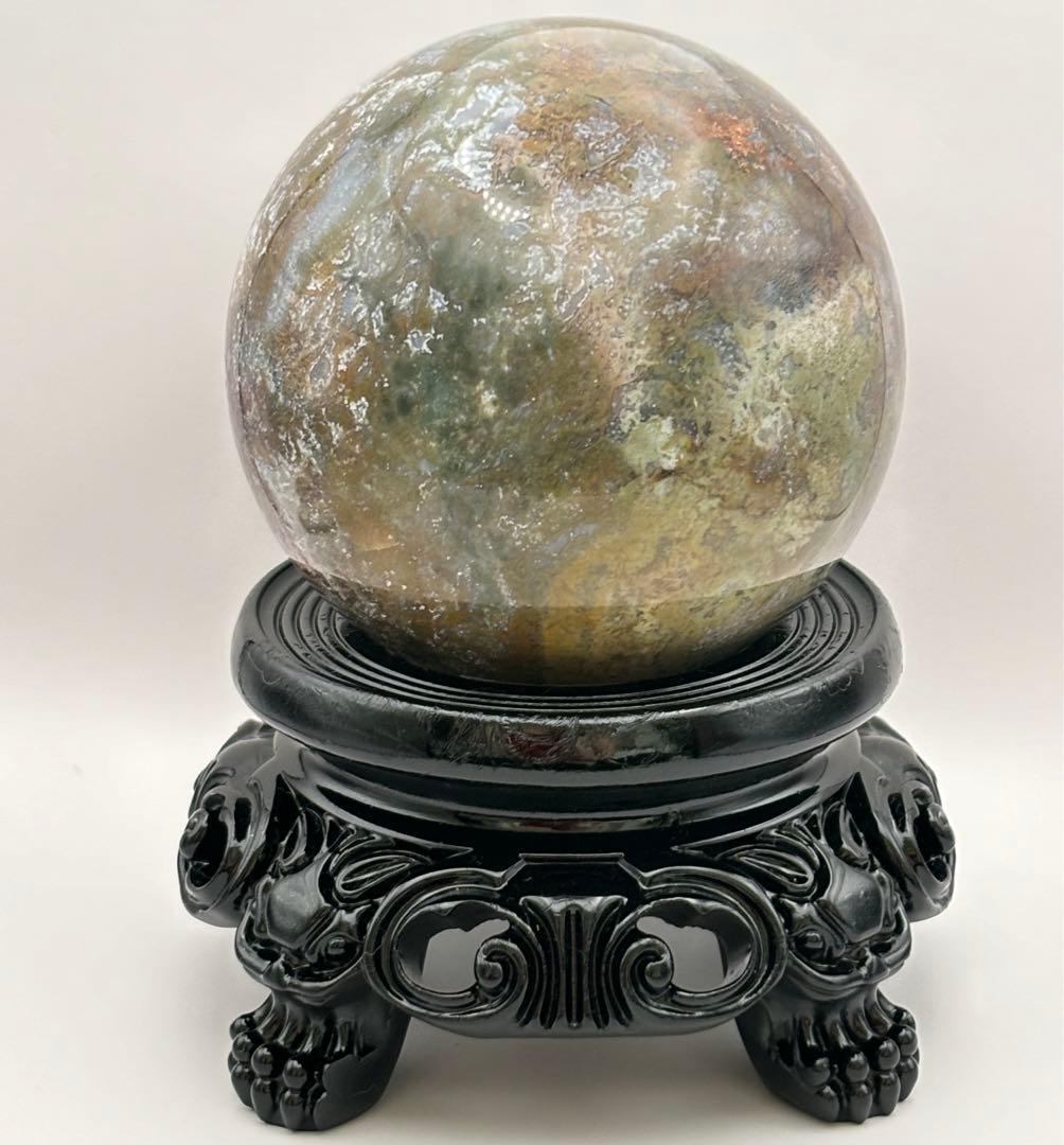 モスアゲート＊9.1cm大玉スフィア＊パワーストーン天然石
