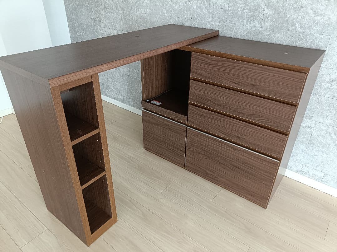 ニトリ　カウンター　キッチンボード　伸縮