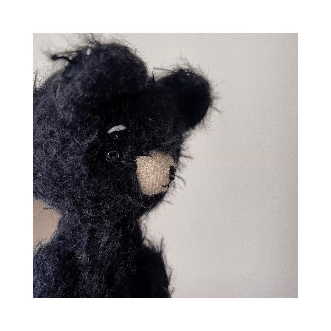 うるうるお目目黒熊さん ぬいぐるみ ハンドメイド 海外作家様 テディベア 熊