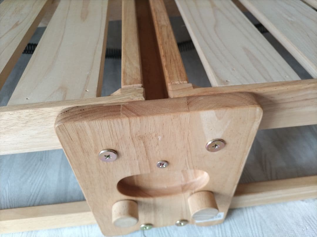 全国送料無料！中居木工 日本製 折りたたみ檜すのこ ベッド シングル