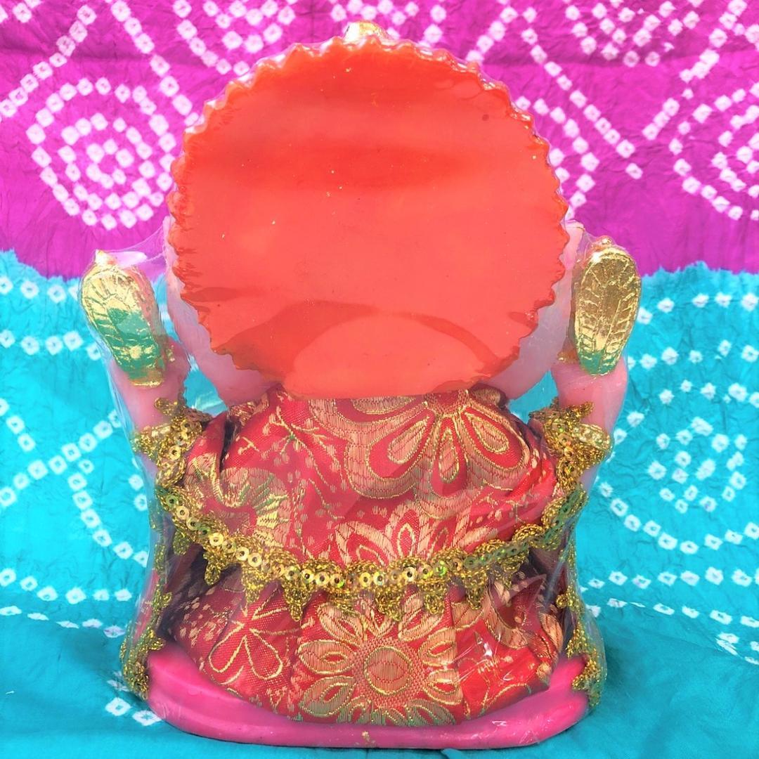 幸福の置物 ピンク ガネーシャ★豪華絢爛 オブジェ ラッキーアイテム