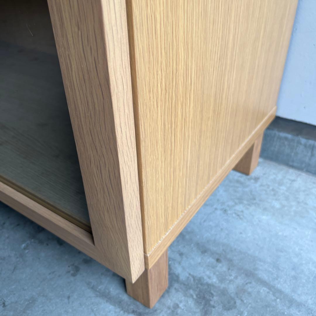 るる★無印 オーク材キャビネット・ガラス扉