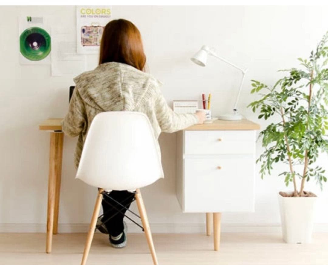 お値下げ❣️学習机　パソコン机　ナチュラル家具　モダン　北欧　デスク　ワークデスク