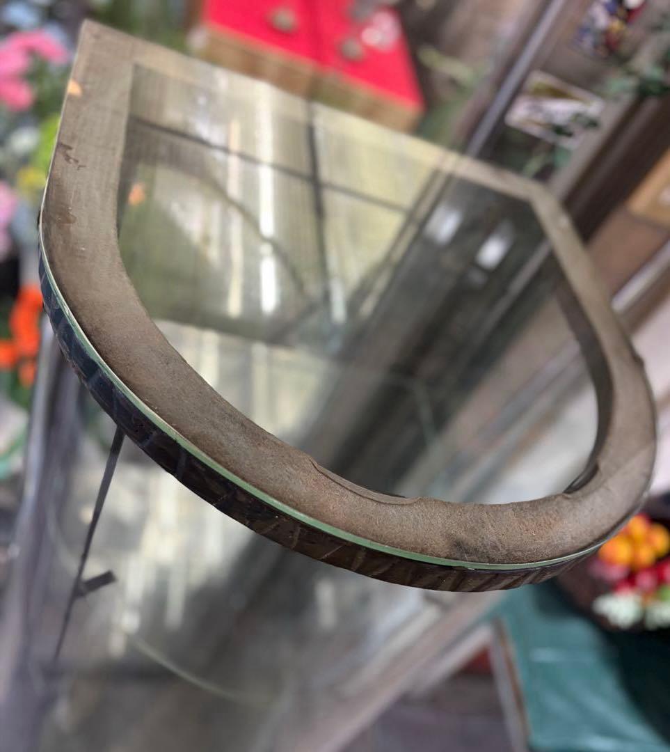 アンティーク調 半円形ガラスディスプレイケース