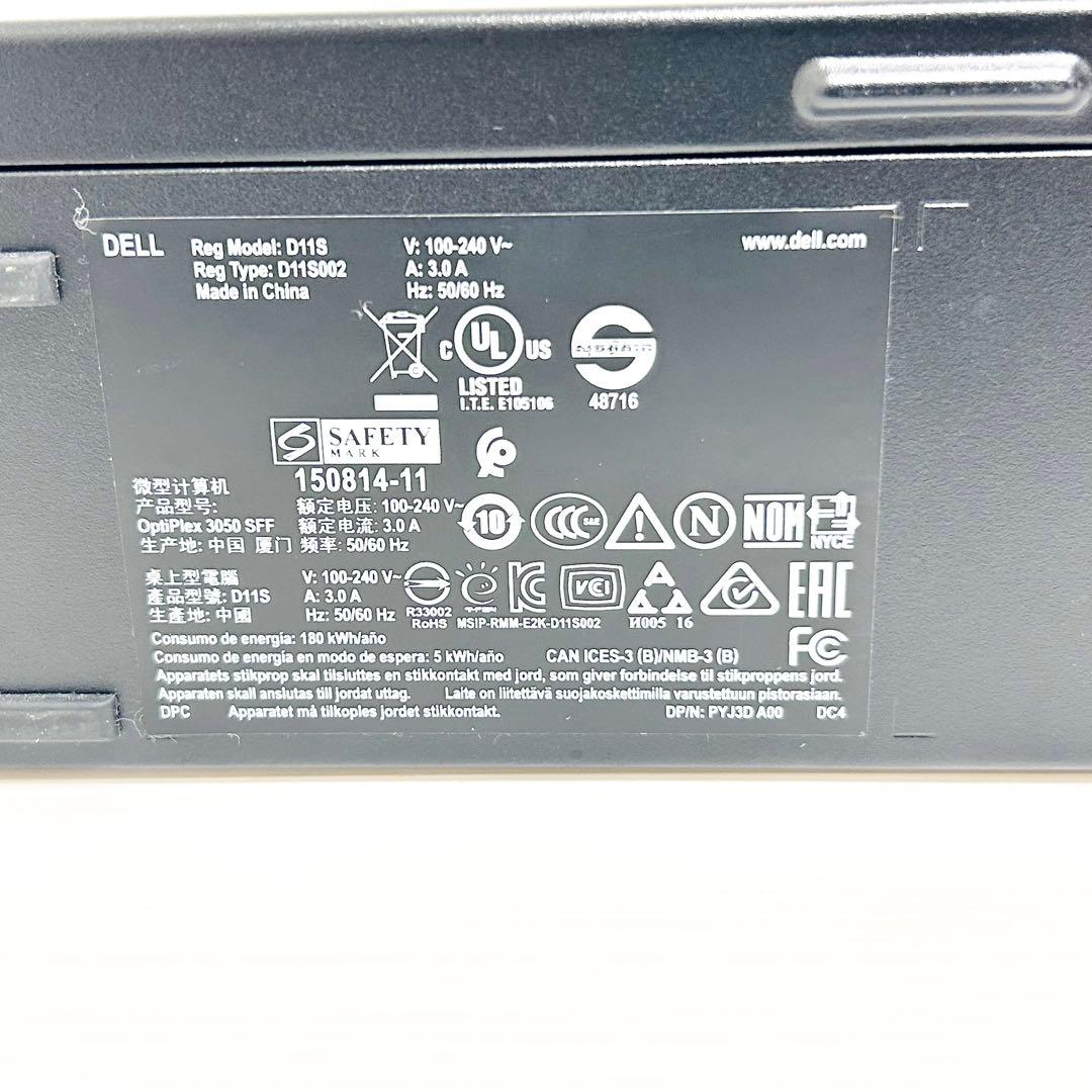 DELL ミニタワーパソコン Optiplex 3050 SFF D11S002