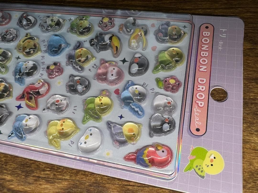 【正規品】ボンボンドロップシール アニマル 2点セット レッサーパンダ トリ