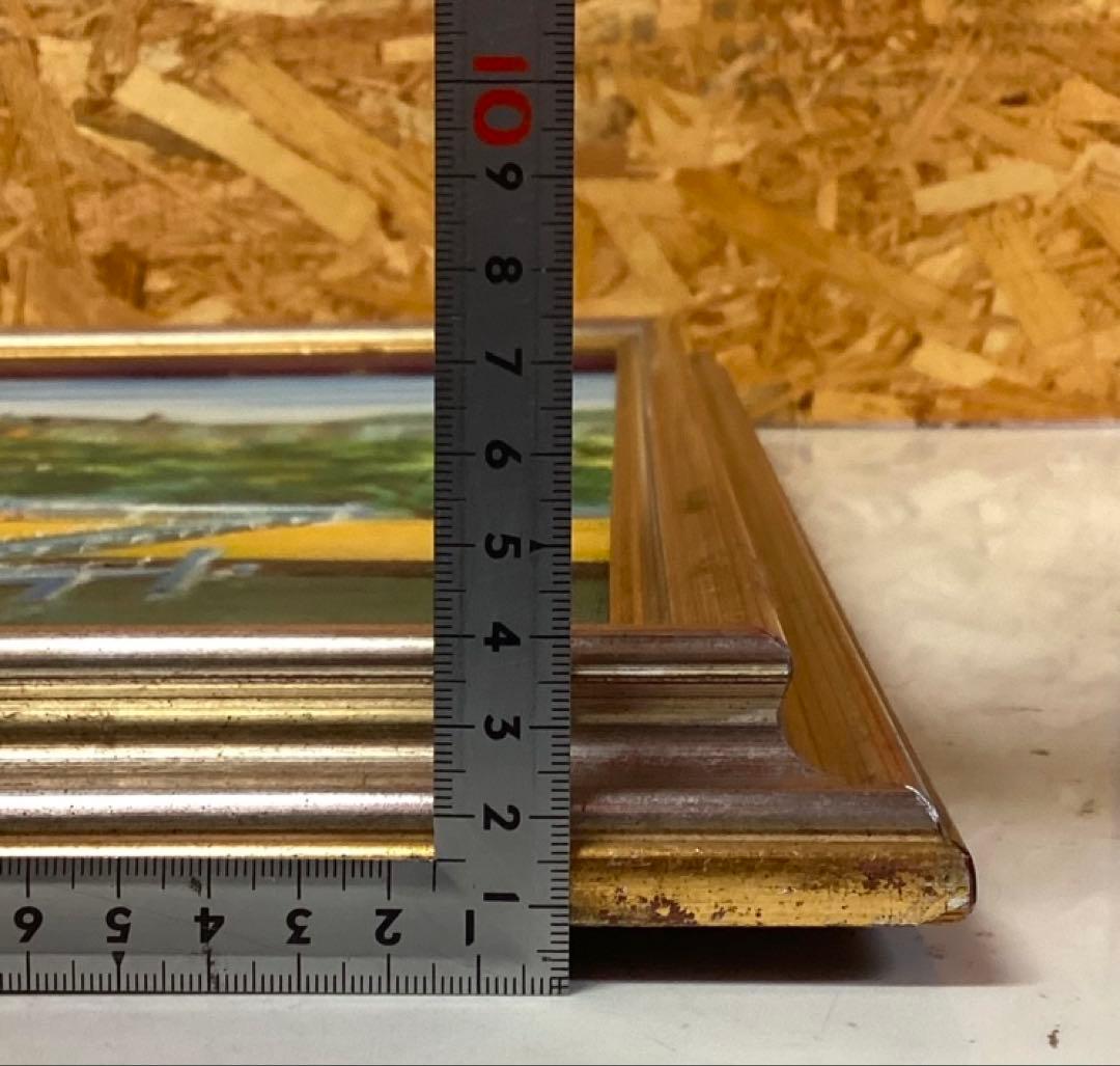 油彩画 額装 風景画 サイン有り インテリア 絵画 美術品 （P-55）