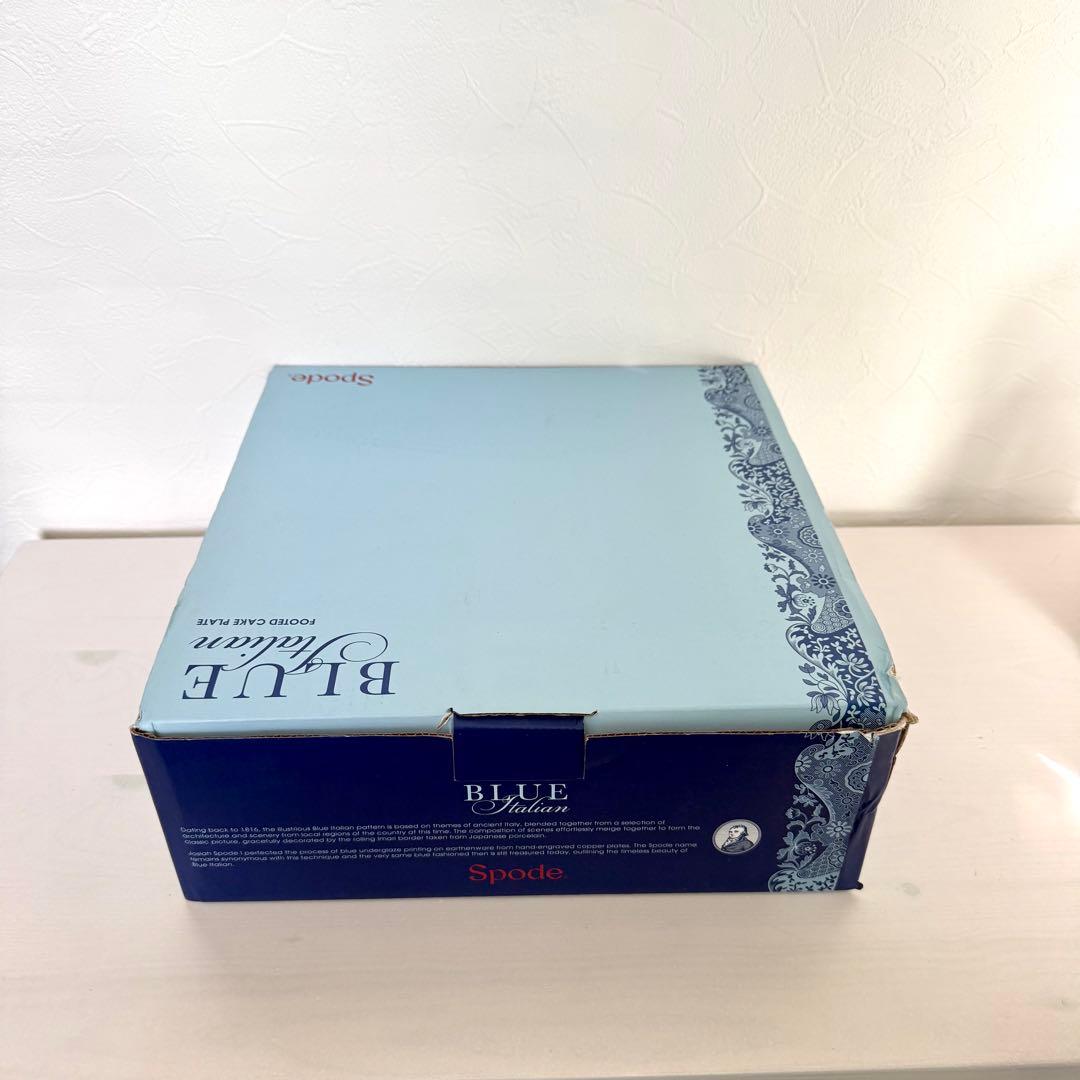スポード ブルーイタリアン ケーキスタンド 新品未使用