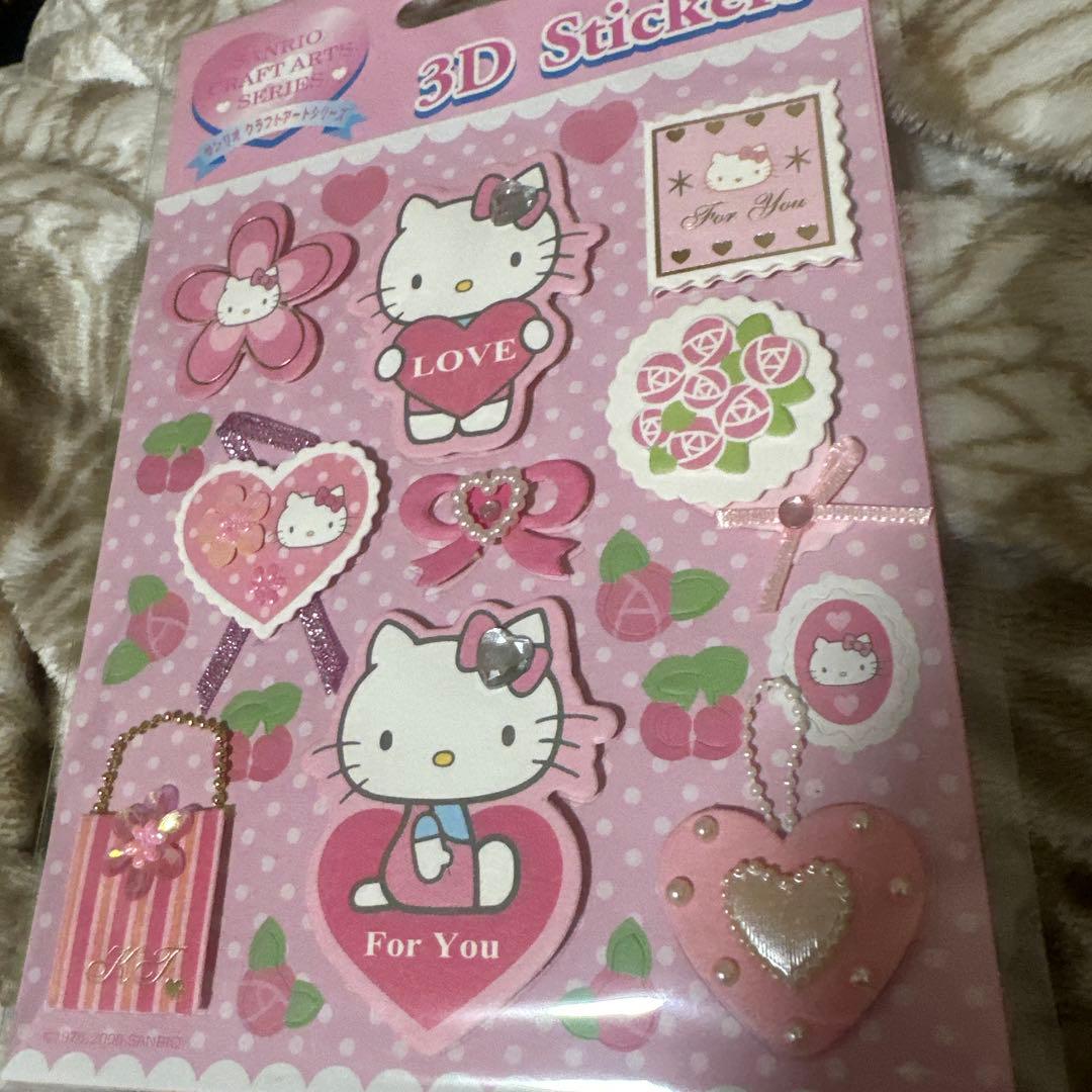 希少平成レトロハローキティ 3Dステッカーセット 10個セット 2006年