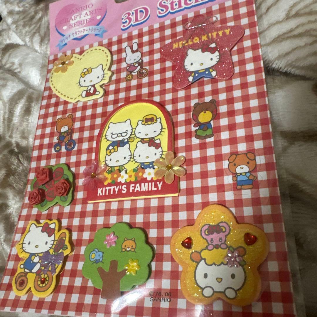 希少平成レトロハローキティ 3Dステッカーセット 10個セット 2006年