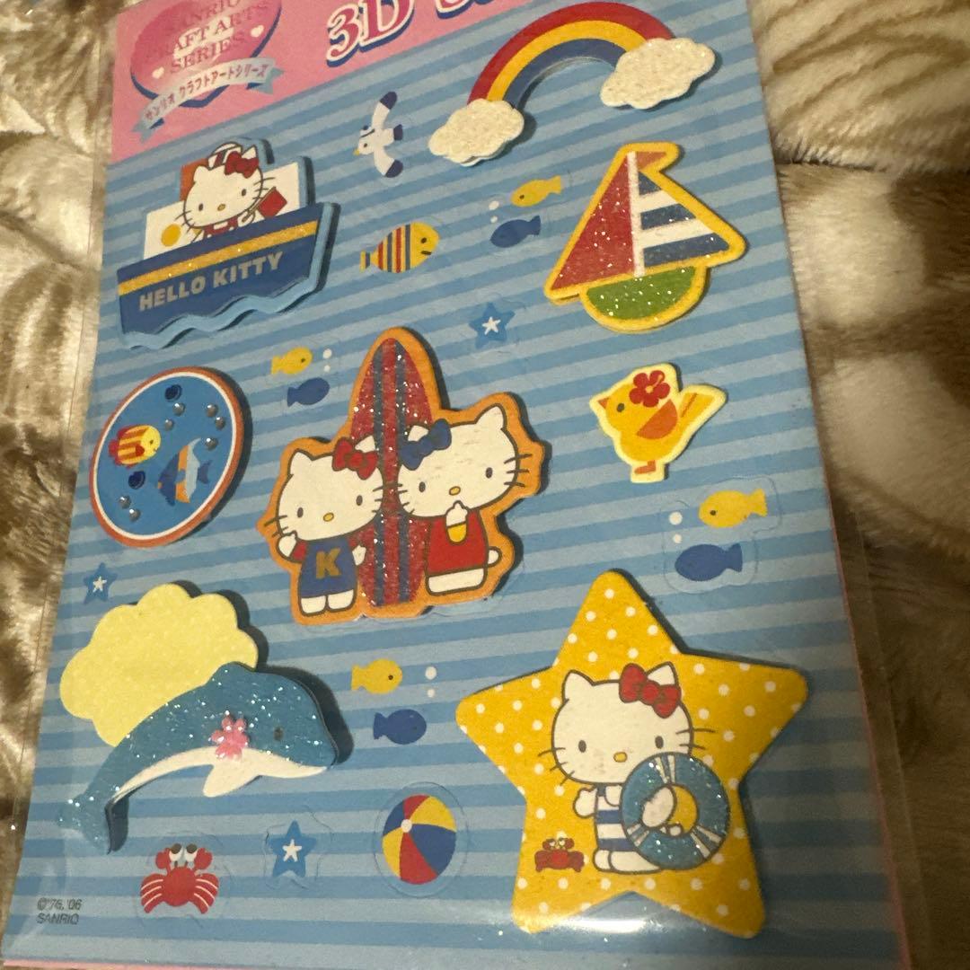 希少平成レトロハローキティ 3Dステッカーセット 10個セット 2006年