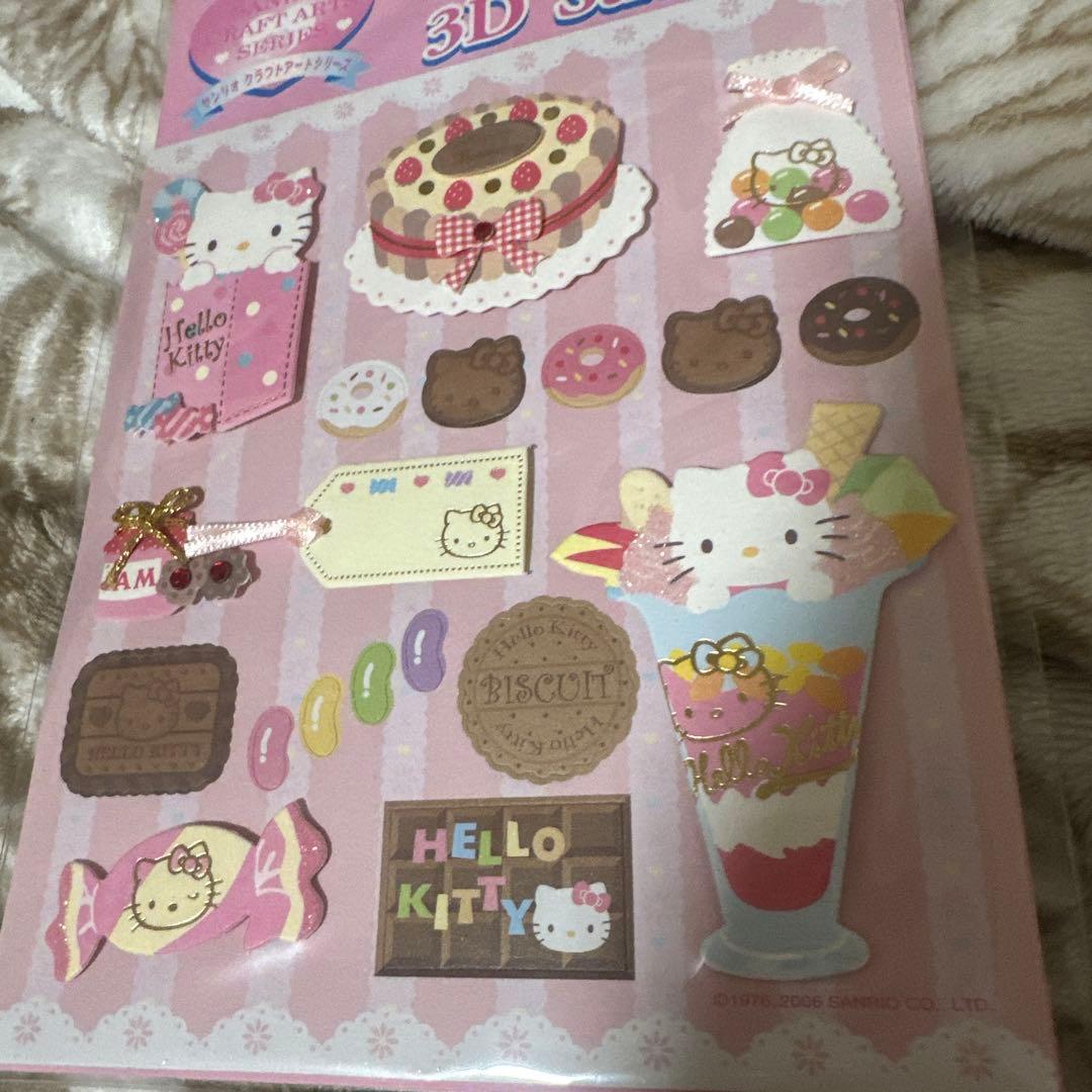 希少平成レトロハローキティ 3Dステッカーセット 10個セット 2006年
