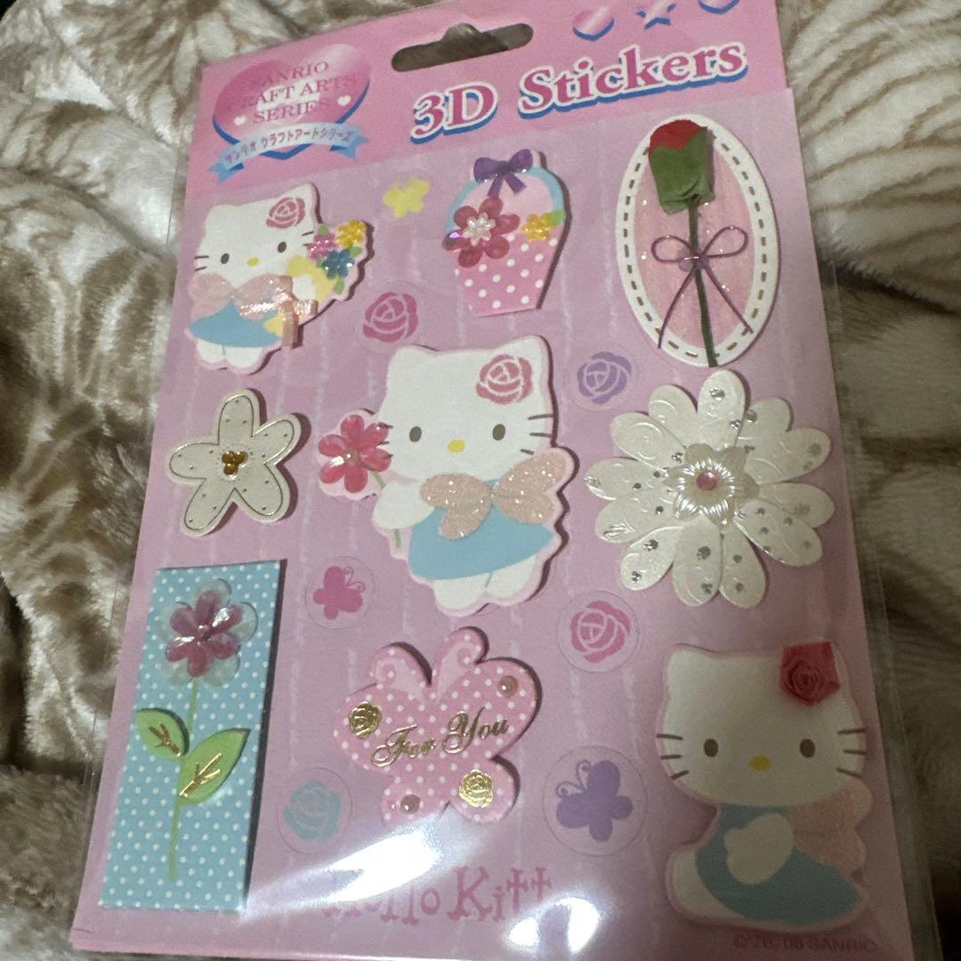 希少平成レトロハローキティ 3Dステッカーセット 10個セット 2006年