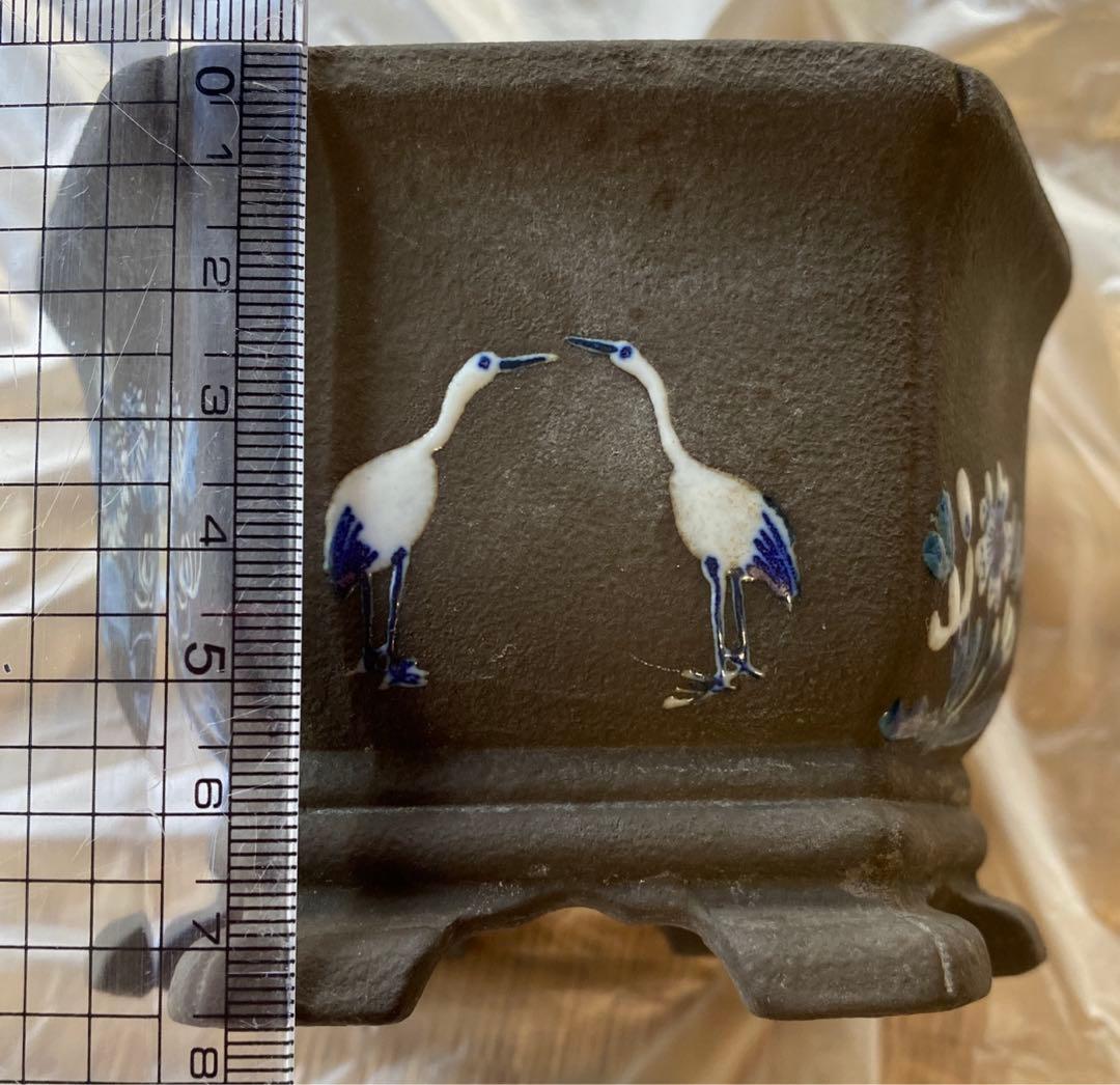 陶翠　緑寿庵　(C) 植木鉢　盆栽鉢　創業80年記念　シリアルナンバ　(A14)