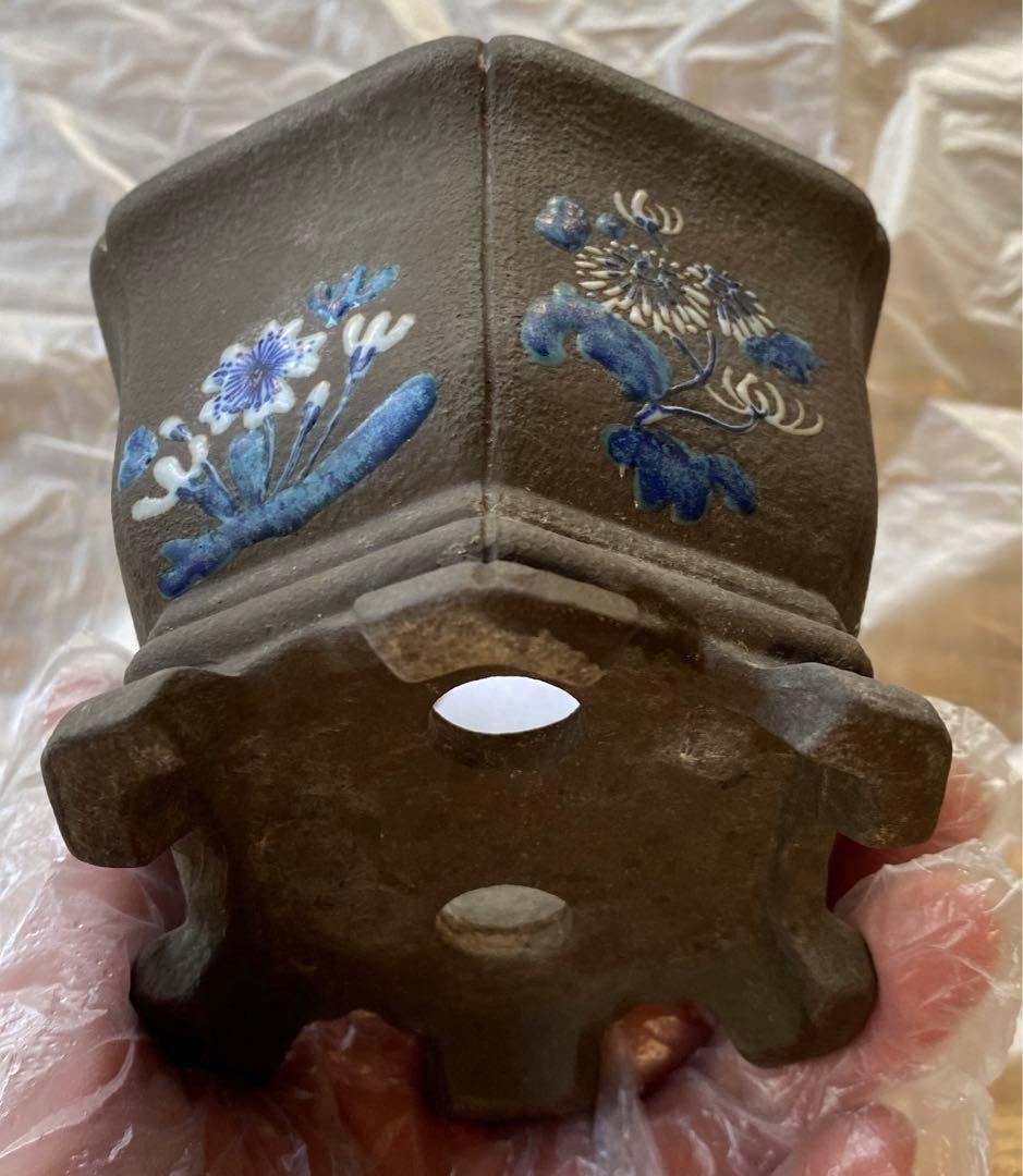 陶翠　緑寿庵　(C) 植木鉢　盆栽鉢　創業80年記念　シリアルナンバ　(A14)