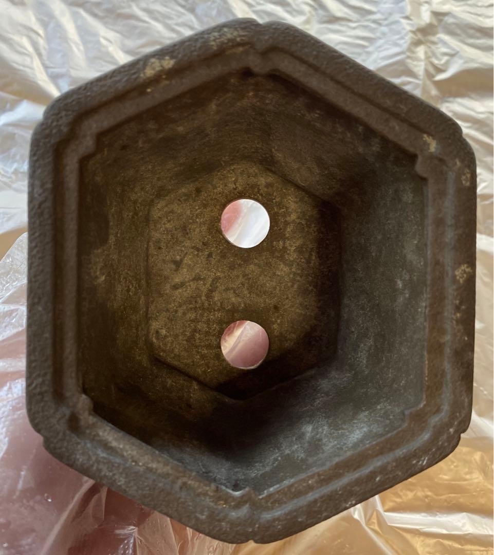 陶翠　緑寿庵　(C) 植木鉢　盆栽鉢　創業80年記念　シリアルナンバ　(A14)