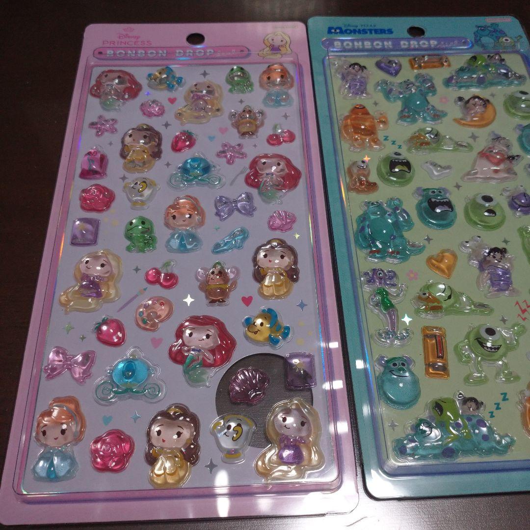 正規品　ディズニープリンセス＆モンスターズ　インク　ボンボンドロップシール