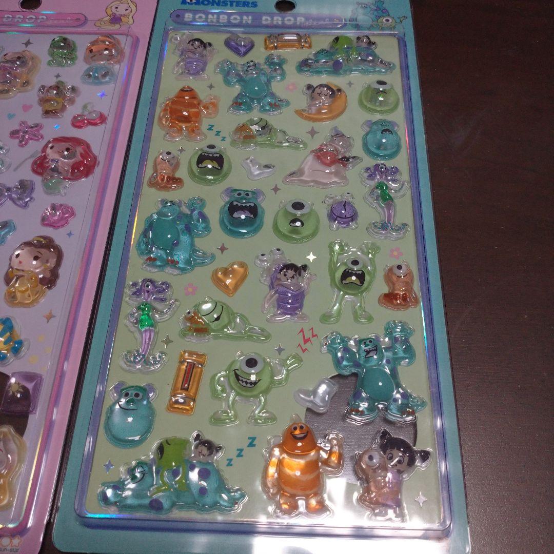 正規品　ディズニープリンセス＆モンスターズ　インク　ボンボンドロップシール