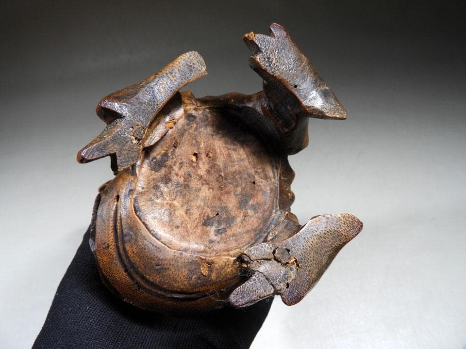 ●蝦蟇仙人 劉海仙人 三脚蟾蜍 金蟾 唐物竹根 古竹根彫 竹根彫刻 中国古玩