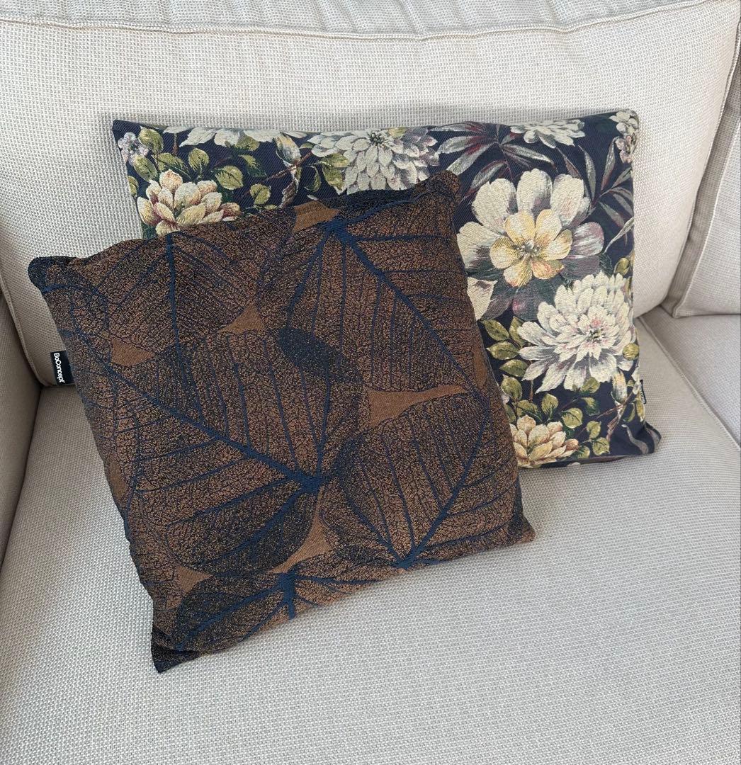 BoConcept クッション 正方形 長方形 ブラウン・ネイビー