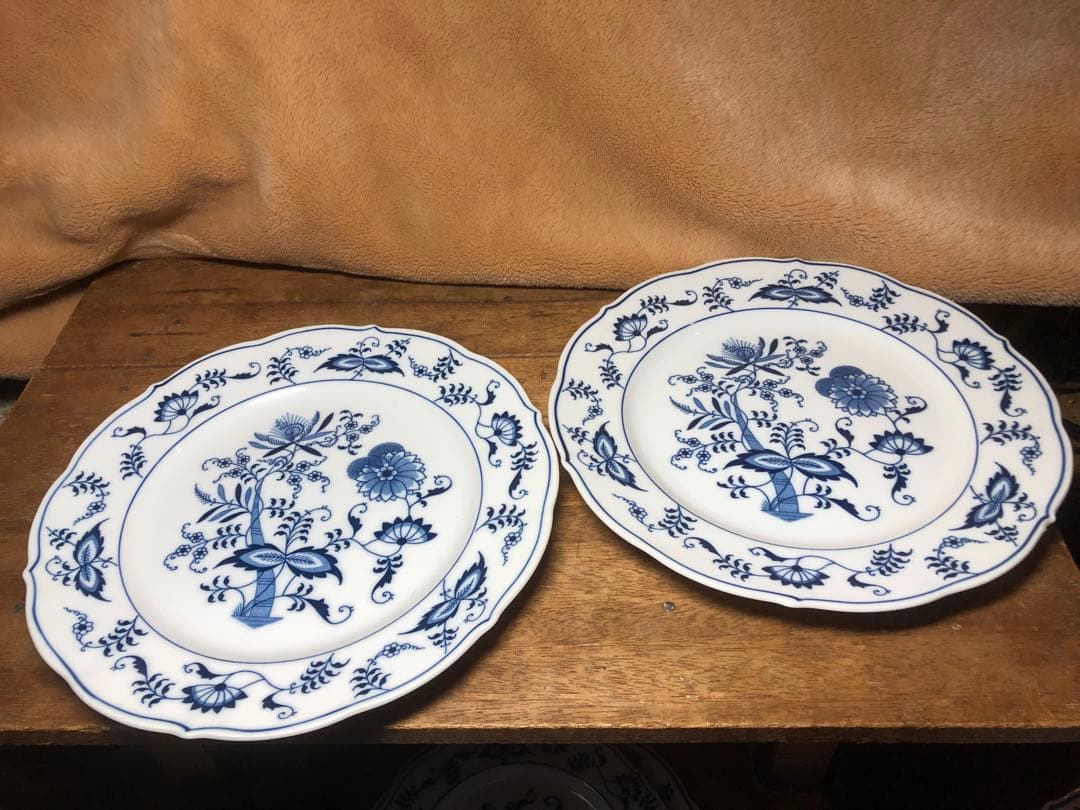 値下げ◆Blue Danube　ブルーダニューブ　花柄皿　大中小6枚セット難あり