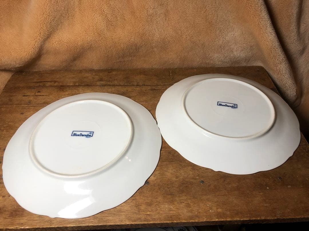 値下げ◆Blue Danube　ブルーダニューブ　花柄皿　大中小6枚セット難あり