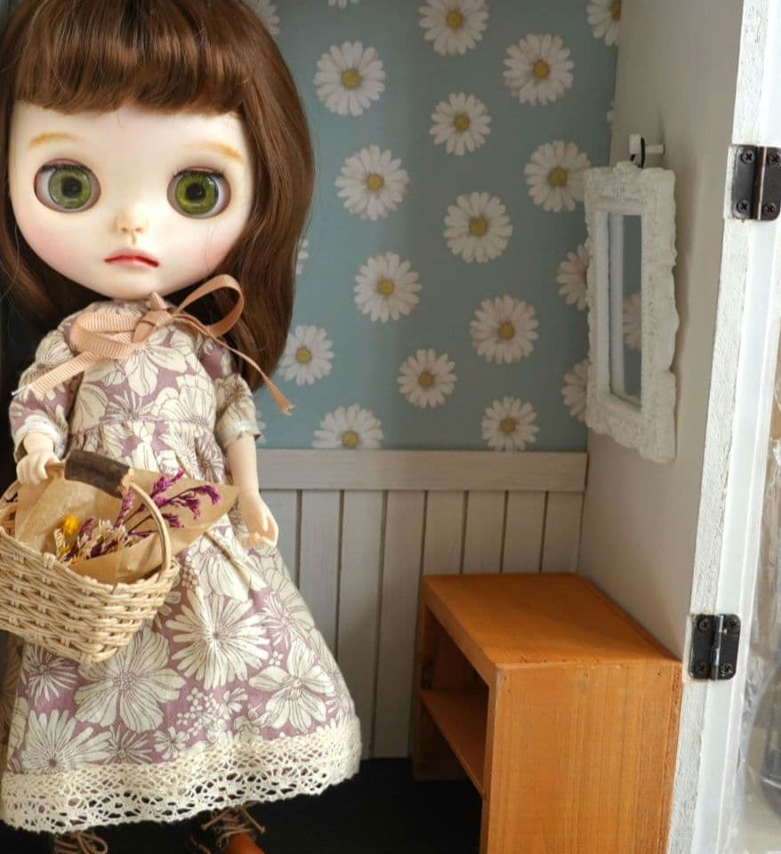 ブライス リカちゃん カスタムアイシードールドールハウス 背景ボード No.6