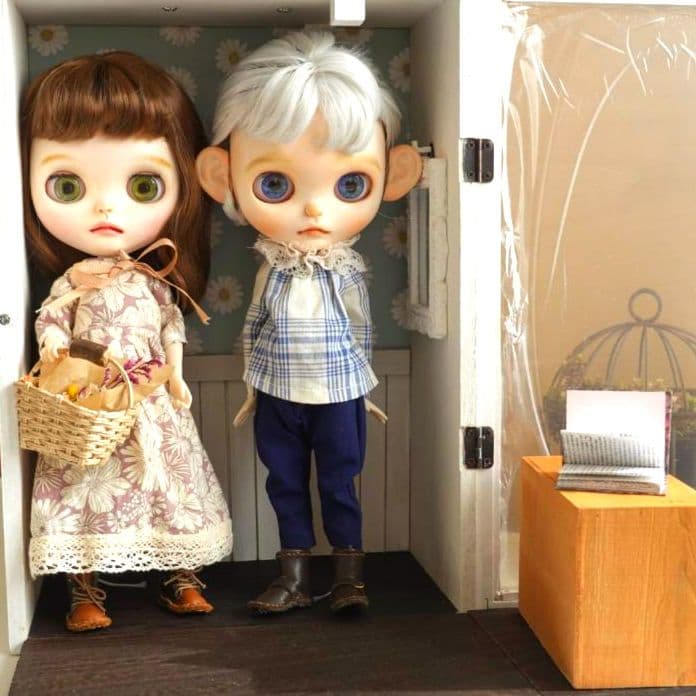 ブライス リカちゃん カスタムアイシードールドールハウス 背景ボード No.6