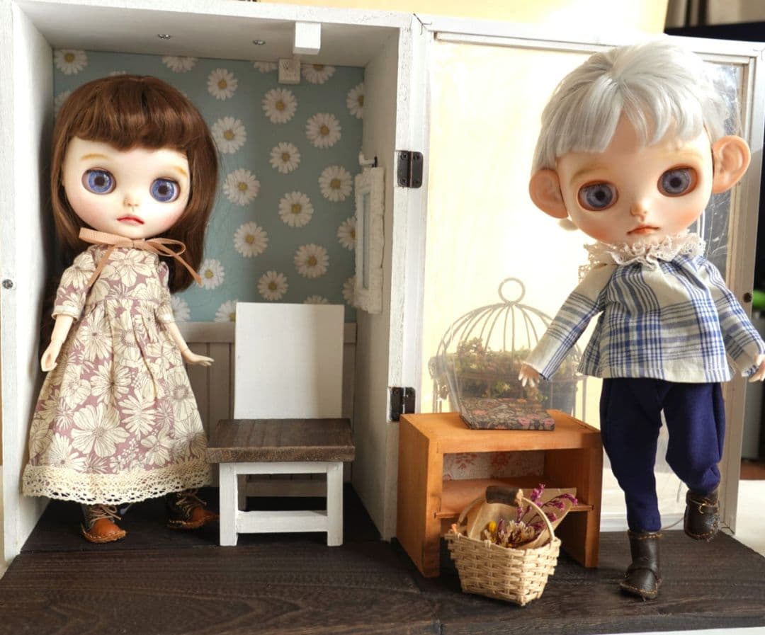 ブライス リカちゃん カスタムアイシードールドールハウス 背景ボード No.6