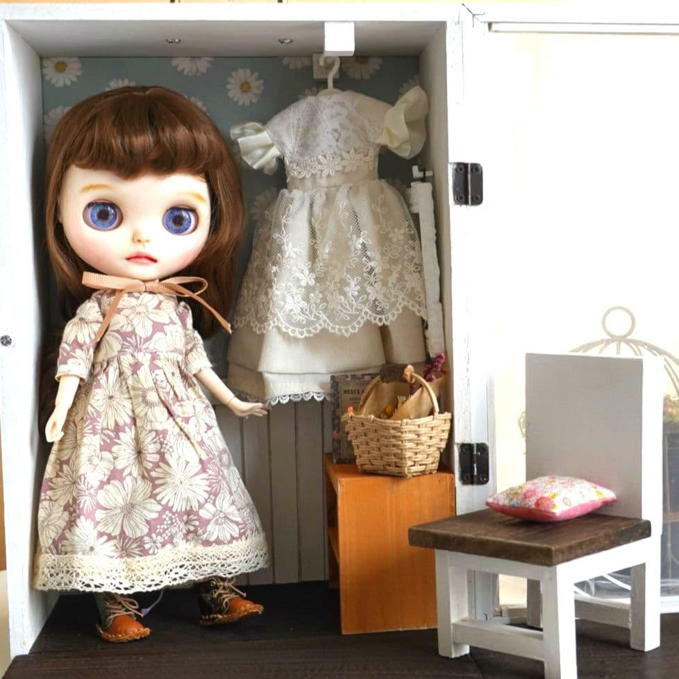 ブライス リカちゃん カスタムアイシードールドールハウス 背景ボード No.6