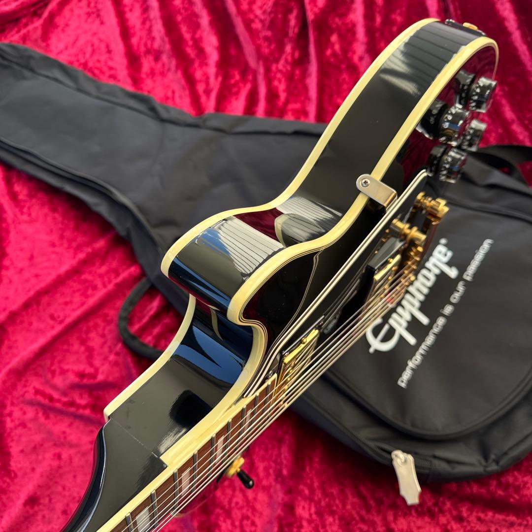 美品 メンテ済 Epiphone Les Paul CUSTOM Ebony