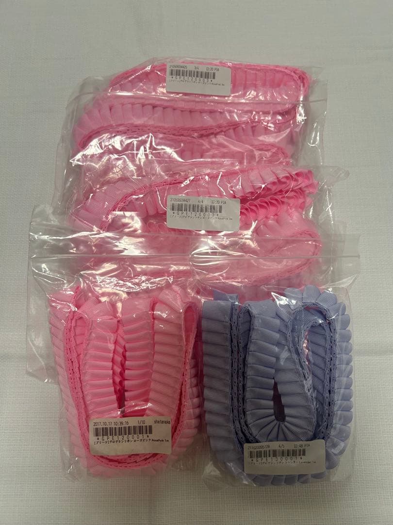 両面サテンプリーツリボン　グログランリボン