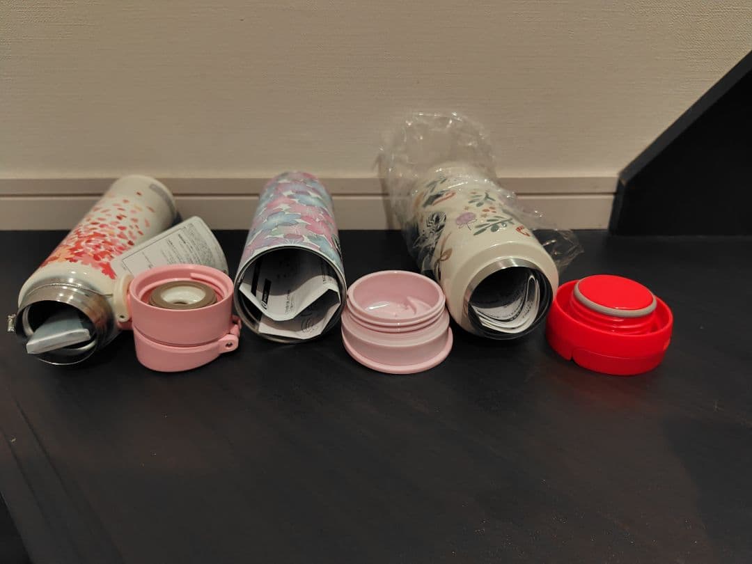 スターバックス水筒３点セット新品スリムハンディーステンレスボトルフラワーシャワー