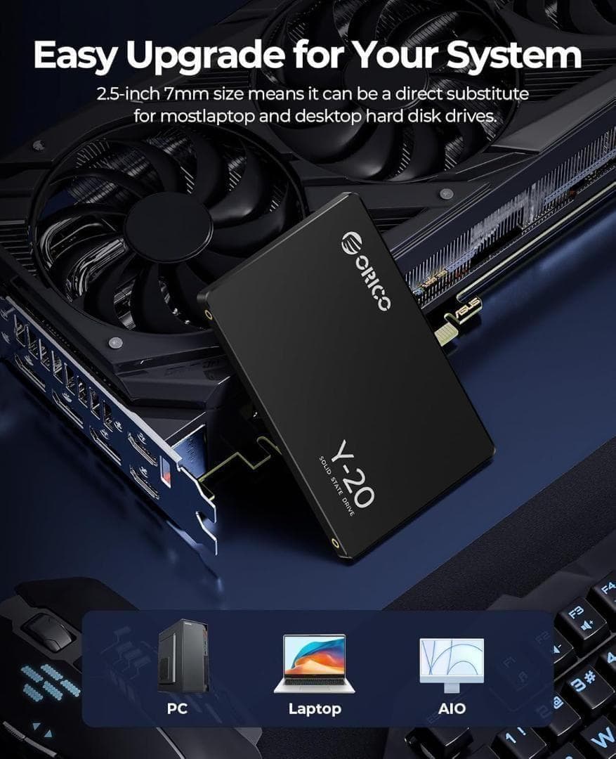 ORICO Y20 4TB 内蔵型SSD 2.5インチ 7mm ジャンク品