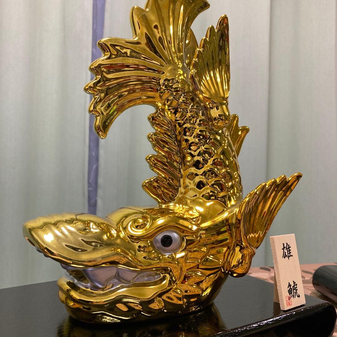 【新品】置物 金鯱 雄雌2体セット 陶器 名古屋城 縁起物
