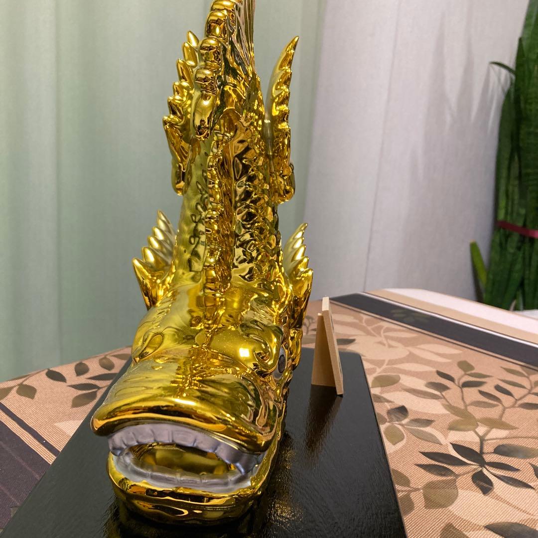 【新品】置物 金鯱 雄雌2体セット 陶器 名古屋城 縁起物