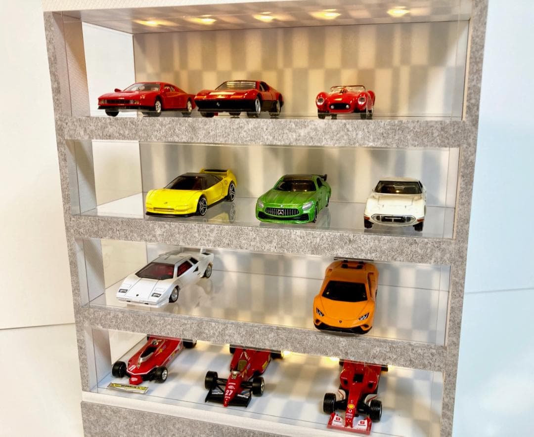 1/64展示20台可・WH＆CG・4層式ディスプレーBOX / ネオジオラマ