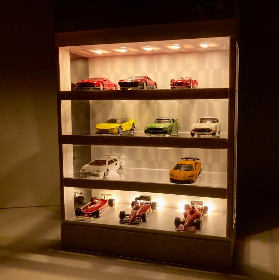 1/64展示20台可・WH＆CG・4層式ディスプレーBOX / ネオジオラマ