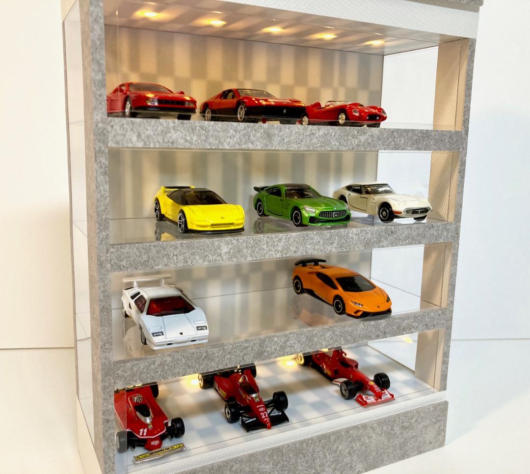 1/64展示20台可・WH＆CG・4層式ディスプレーBOX / ネオジオラマ
